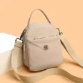 Borsa a tracolla compatta in tessuto oxford da donna borsa a spalla mini multi-tasche casual - Taglia unica / Kaki