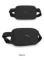 Minimalist black portable chest bag and waist bag for outdoor sports and daily travel - Black / One Size