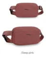 Deep pink minimalist sports fanny pack with adjustable buckle for outdoor activities - Burgundy / One Size