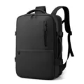 Zwarte zakelijke reisrugzak voor heren, grote capaciteit voor 17 inch laptop tas. - Zwart