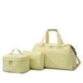 Lightweight quilted travel duffel bag set in soft yellow nylon, perfect for outdoor trips. - One Size / Yellow
