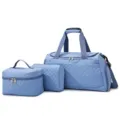 Set de bolsos de viaje acolchados de nylon azul, bolsa de lona y neceser ligeros. - Talla única / Azul