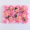 Kunstmatig roze rozen bloemenwand paneel voor huwelijk achtergrond en decoratie. - Roze 1