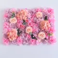 Kunstmatig bloemenwand paneel achtergrond decoratie roos en hortensia voor huwelijksfeest - Roze 3