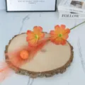 Ramo di fiori di cosmo artificiali stile coreano decorazione per la casa fiore di seta tavola - Arancione