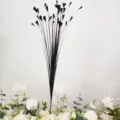 Μαύρο τεχνητό γρασίδι παγώνι 40 κεφαλών για στολισμό ανθοδέσμης γαμήλιας τελετής - Κανονικό Στυλ / 40 Κεφαλές / Μαύρο