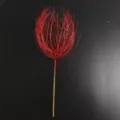 Red glittery firework decorative branch spray for festive Christmas tree ornament decoration - 33cm / Red