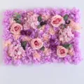 Kunstmatig bloemenwand paneel roze roos hortensia achtergrond voor bruiloft decor detail - Violet