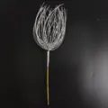 Sparkling silver glitter firework branch for festive Christmas tree decor and arrangements - 33cm / Silver