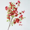Vibrant red artificial osmanthus flower branch for home, hotel, and wedding decoration - Red