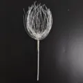 White glittery firework-style Christmas tree branch decoration for festive holiday displays - 33cm / White