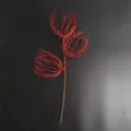 Red glitter firework Christmas tree picks for festive holiday floral arrangements - 3-Prong 65cm / Red