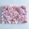 Elegante panel de flores artificiales rosa y lila para decoración de fondos de boda - Lila Claro Dulce