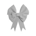 Large grey decorative bow for holiday tree and party decoration, elegant craft detail shot. - 50cm DIY Material Kit / Gray