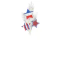 Kunstmatige tak patriottische ster rood wit blauw mooie decoratie voor thuis feest - Enkele stam