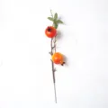 Ramo di melograno artificiale a 2 teste per decorazioni domestiche e nuziali. - Arancione