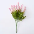 Kunstmatig roze lavendel en groen eucalyptus boeket voor decoratie en bruiloften - Roze