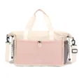 Multifunktionale Reisetasche in Rosa und Beige, grosse Kapazitaet Fitness Sporttasche. - Rosa