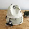Mochila casual de gran capacidad estilo japonés bolso escolar para mujeres y estudiantes - Beige