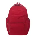 Red casual backpack for men, large capacity school bag for students and daily travel commute. - Red