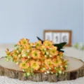 Artificial tung flower bouquet silk plant home decor floral arrangement natural style indoor. - Orange