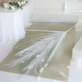 Witte kunstmatige pauwgras voor huwelijksdecoratie, plastic bloemen rekwisiet for eventontwerp. - 69 cm Witte set: 6 rietgrassen & 20 afrikanenhoofden