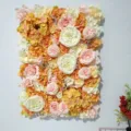Panel de pared de flores artificiales en naranja y crema para bodas - Naranja Dulce