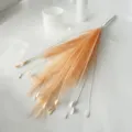 Kunst pampasgras riet bloemrijke decoratie voor bruiloft feest landschapsarchitectuur rekwisieten. - 69 cm Oranje set: 6 rietgrassen & 20 afrikanenhoofden