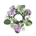 European artificial flower wreath candle holder table centerpiece for party decor - Light Pink Daisy Wreath