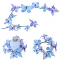 Guirnalda de vid de mariposa azul artificial decoración del hogar de primavera - Enredadera bicolor con degradado azul y púrpura