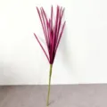 Detailed macro view of the vibrant purple PE artificial decorative onion grass stalk - Purple