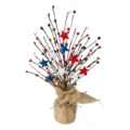 Decoración de mesa floral patriótica roja blanca azul estrella baya rama fiesta - Estilo 1