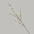 Ramo di fiori di ciliegio artificiale finti per decorazione soggiorno moderno e matrimonio. - 4 rami bianco