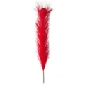 Red artificial pampas grass stem with glitter ball for Christmas tree decoration - Single Skewer / Red
