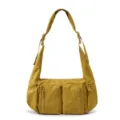 Waterproof nylon crossbody bag large capacity dumpling shoulder bag for daily commuting - Turmeric