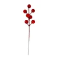 Kunstmatige rode bessentak voor feestelijke kerstdecoratie en DIY-bloemstukken - 7 Bessen Tak / 18cm / Rood