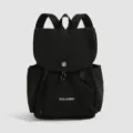 Mochila de lona negra con gran capacidad casual viaje escuela bolsa de uso diario - Menos de 20L / Negro
