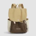 Mochila casual elegante con bloques de color, gran capacidad para uso diario y viajes. - Menos de 20L / Caqui