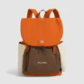 Mochila casual de bloques de color con gran capacidad para la escuela, viajes y uso diario. - Menos de 20L / Naranja