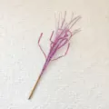 Rama decorativa de Navidad con purpurina rosa de 43 cm y cintas para el árbol - Violeta Oscuro