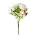 Kunstbloemen boeket thuis bruiloft decoratie realistische hortensia chrysant - Wit