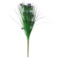 Artificial onion grass bouquet detail shot, fake green plants for home and wedding decor. - Purple