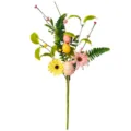 Künstlicher Osterblumenzweig mit bunten Eiern und Gänseblümchen für die Festtagsdeko. - Blumenstil / 40CM
