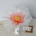 Fleur de Pivoine Artificielle en Maille Décoration Florale Fête de Mariage Ornement - Rose