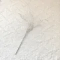 Branche décorative de Noël blanche de 43 cm avec paillettes pour un sapin de fête - Blanc