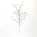 Dekorativer silberner glitzernder Wellenzweig für Weihnachtsbaum und Basteldekorationen - Silber