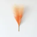 6-prong artificial pampas grass orange gradient fake reed flower for home indoor decor. - 6-Fork Orange