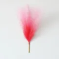 Faux pampas grass artificial reed flowers pink gradient fluffy plumes home decor plant - 6-Fork Pink