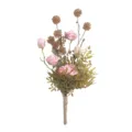 Vintage artificial rose bouquet with dry fruit decor faux floral for home wedding decor - Pink