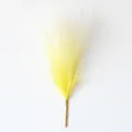 Künstliches Pampasgras einzelner Stiel gelb weißer Farbverlauf Schilf für Heimdeko Blumen - 6-Zweige Gelb
